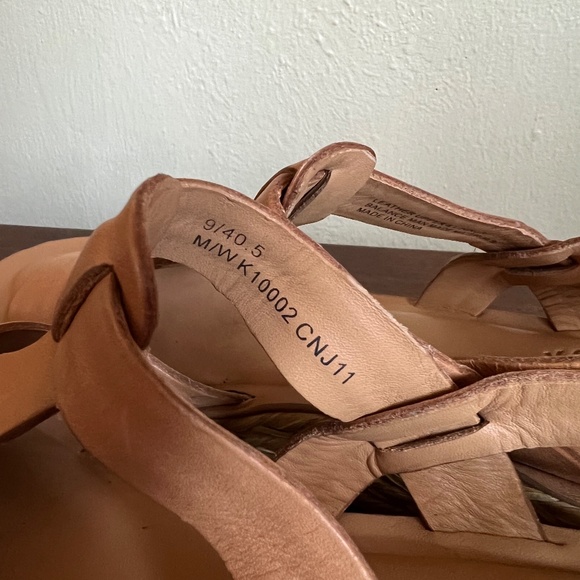 Kork-Ease Ande Nude / Tan Wedge Leather Sandals - women's US size 9 EU size 40.5 - Picture 4 of 6